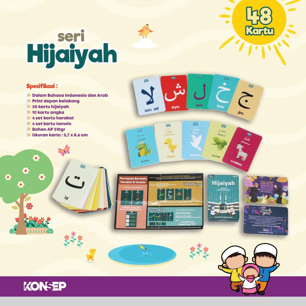 Flash Card Konsep Studio - Flash Card Hijaiyah - Kartu Belajar Anak ...